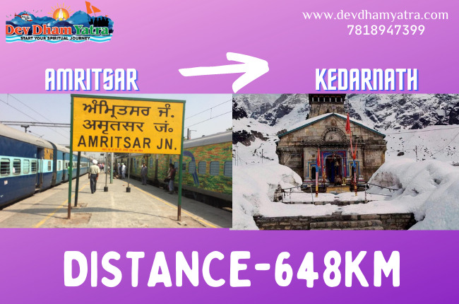 Amritsar to Kedarnath Distance & Journey