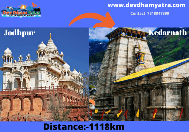 Jodhpur to Kedarnath Distance And Journey