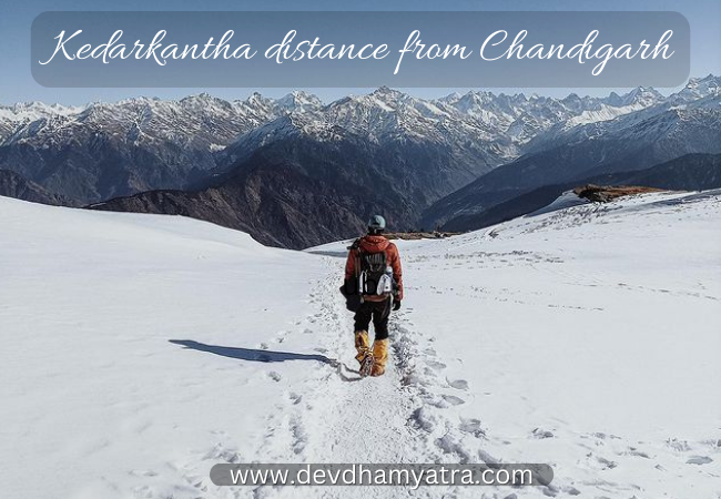 Kedarkantha Trek Distance From Chandigarh