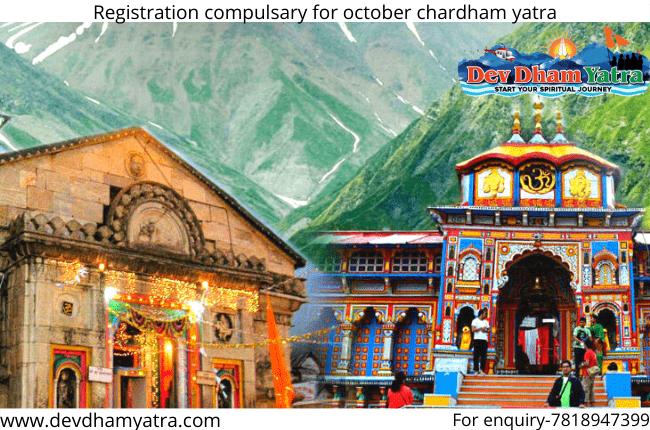 Registration compulsory for october chardham yatra 2022