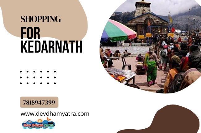 Shopping list for Kedarnath