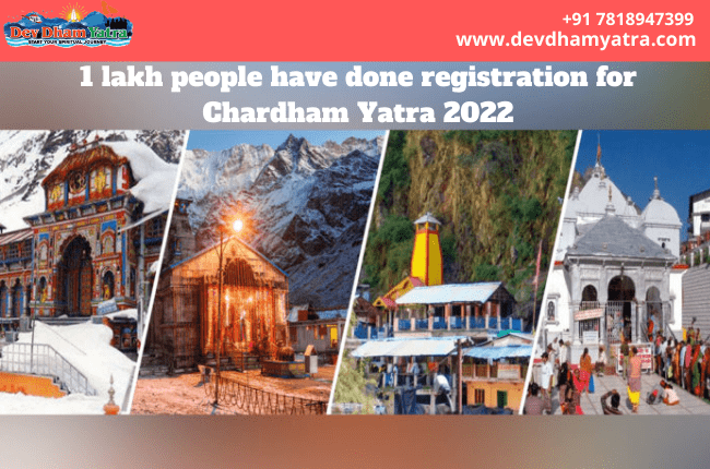 1 lakh people have done registration for Chardham Yatra 2022 | Devdham Yatra