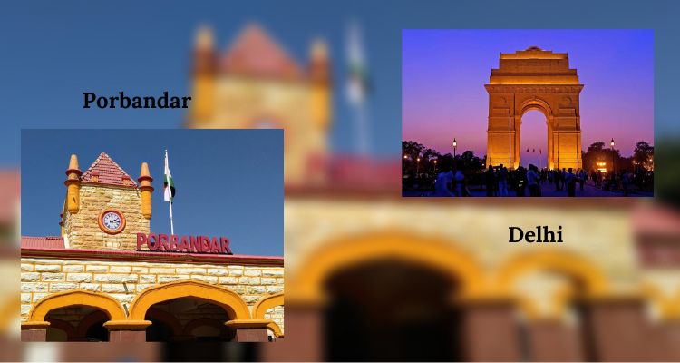Porbandar to Delhi-Distance