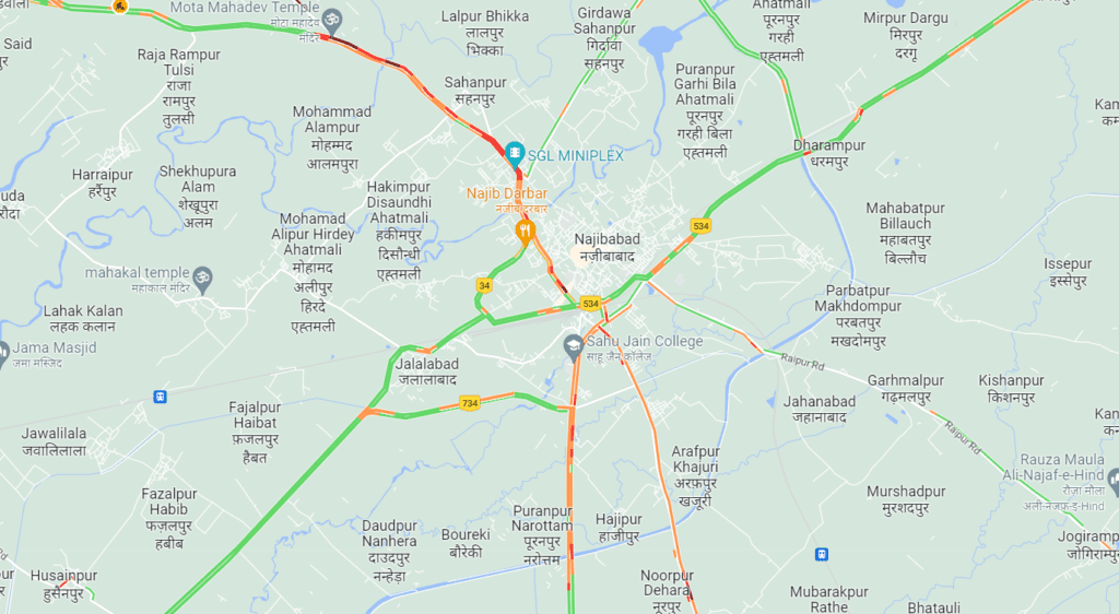 Traffic Jam on Map