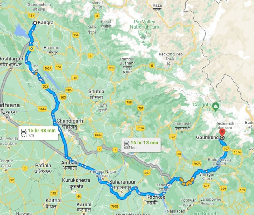 Jammu to Kedarnath