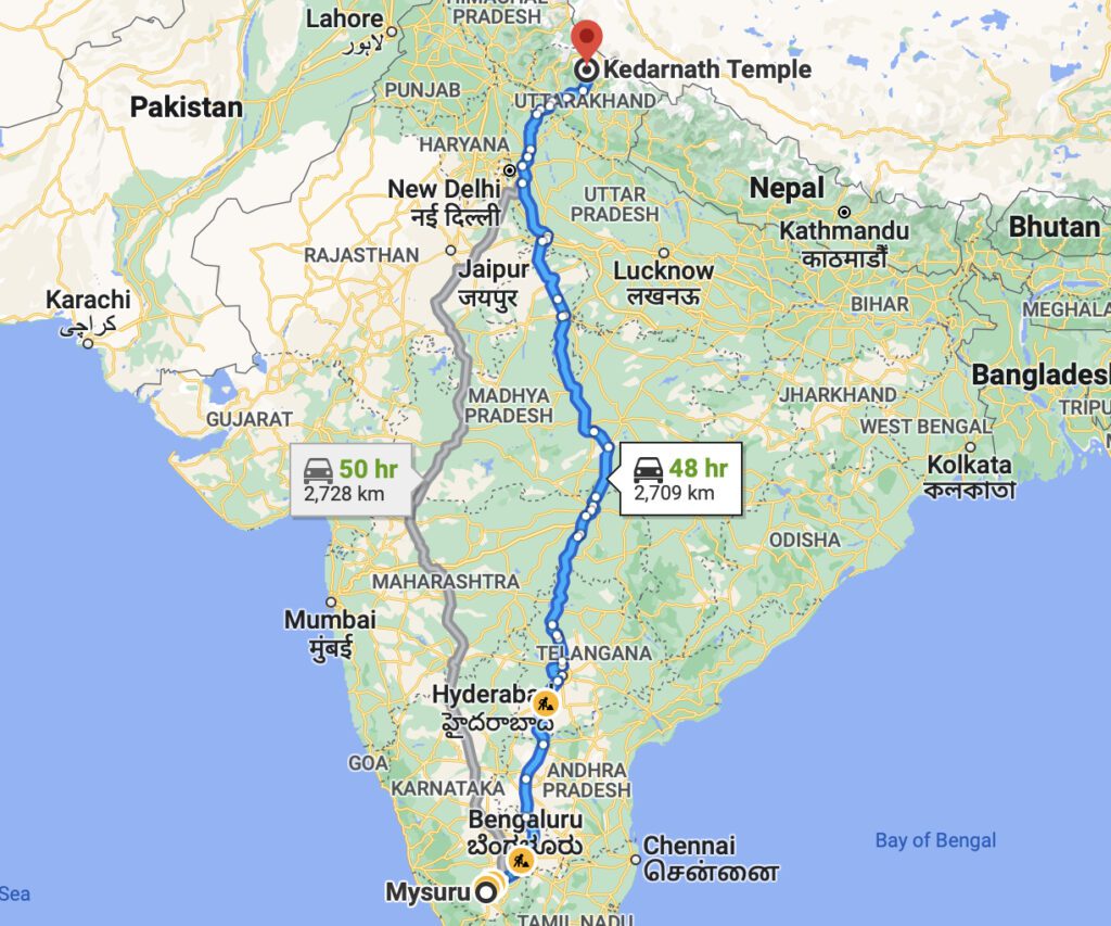 Mysore to Kedarnath