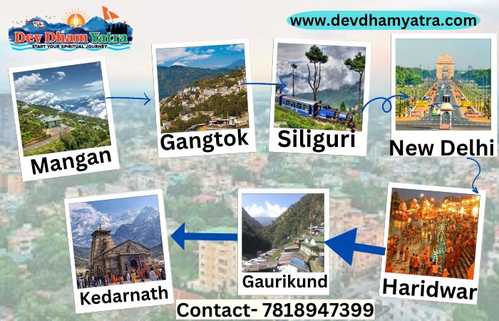 Mangan to Kedarnath distance