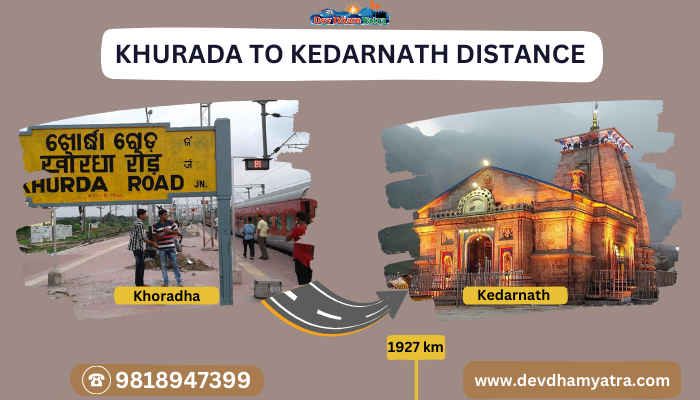 Khoradha to Kedarnath distance