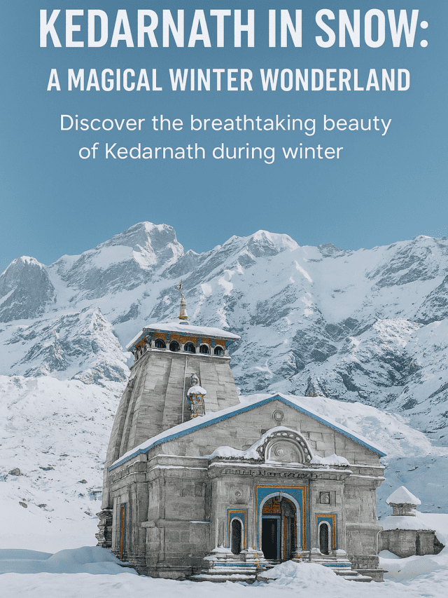 “Kedarnath in Snow: Journey Through a Himalayan Winter Wonderland”